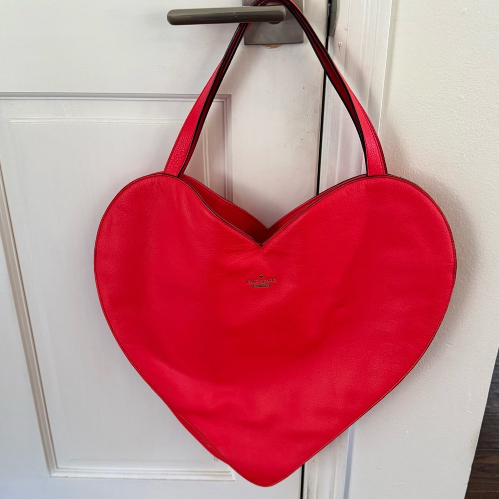 Kate Spade Red Love Birds Large Tote Bag - Picture 3 of 9